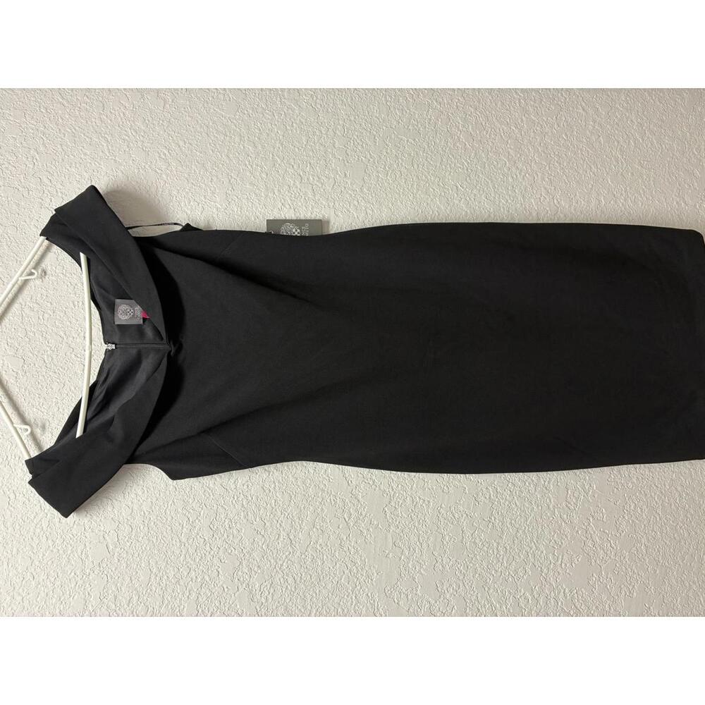 Vince Camuto Black Off-Shoulder Sheath Dress Size 10